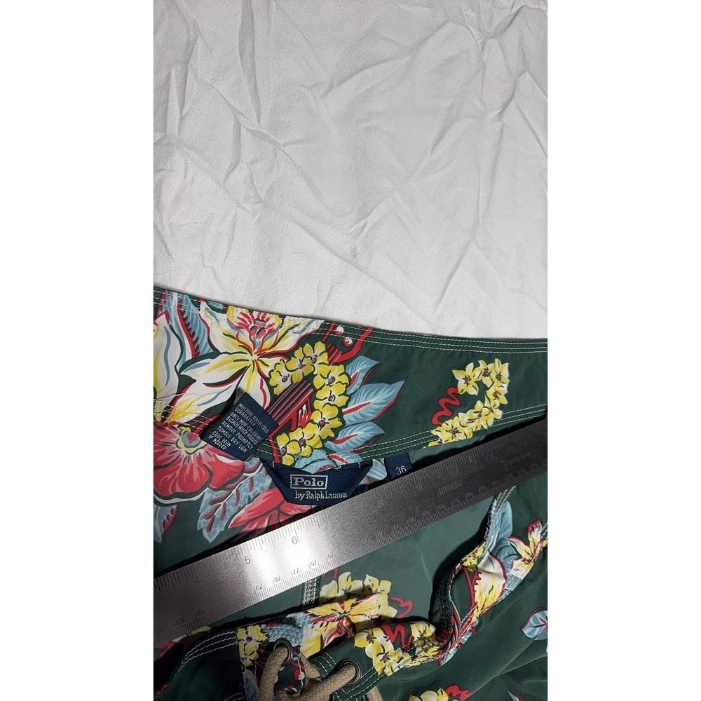 Polo Ralph Lauren Floral Swim Shorts Dark Green Mens 36 Board Shorts